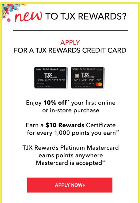 T.j. maxx credit card rewards login - Here's how: Go to the TJX Rewards website; Enter your consumer Identification and password; Click on the "Make a Payment" tab; Enter your payment bill and amount information; Go through the "Submit" button to complete the transaction. Paying your TJ Maxx credit card bill online is quick and easy. And, if you are a TJX Rewards member, …